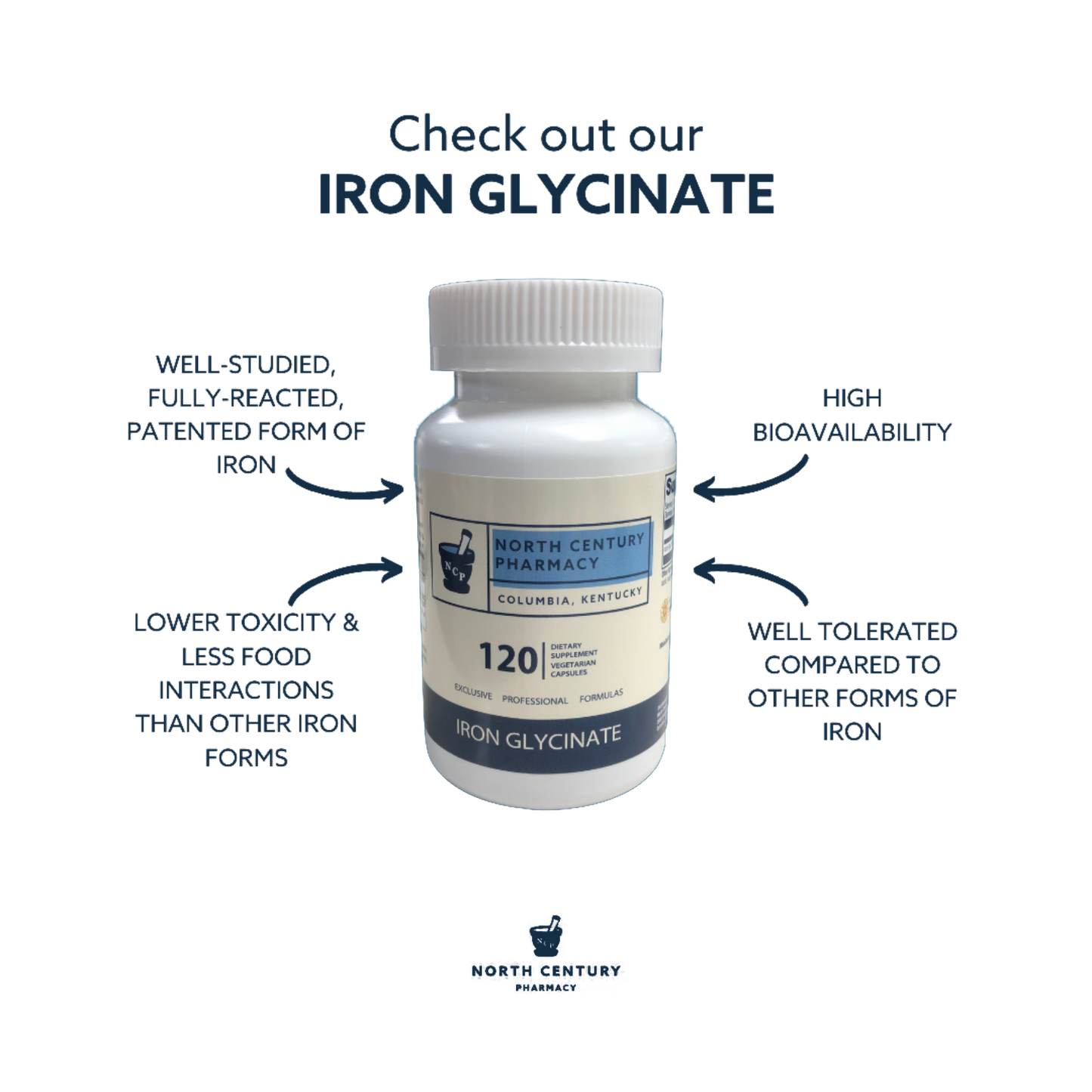 Iron Glycinate 120 Capsules