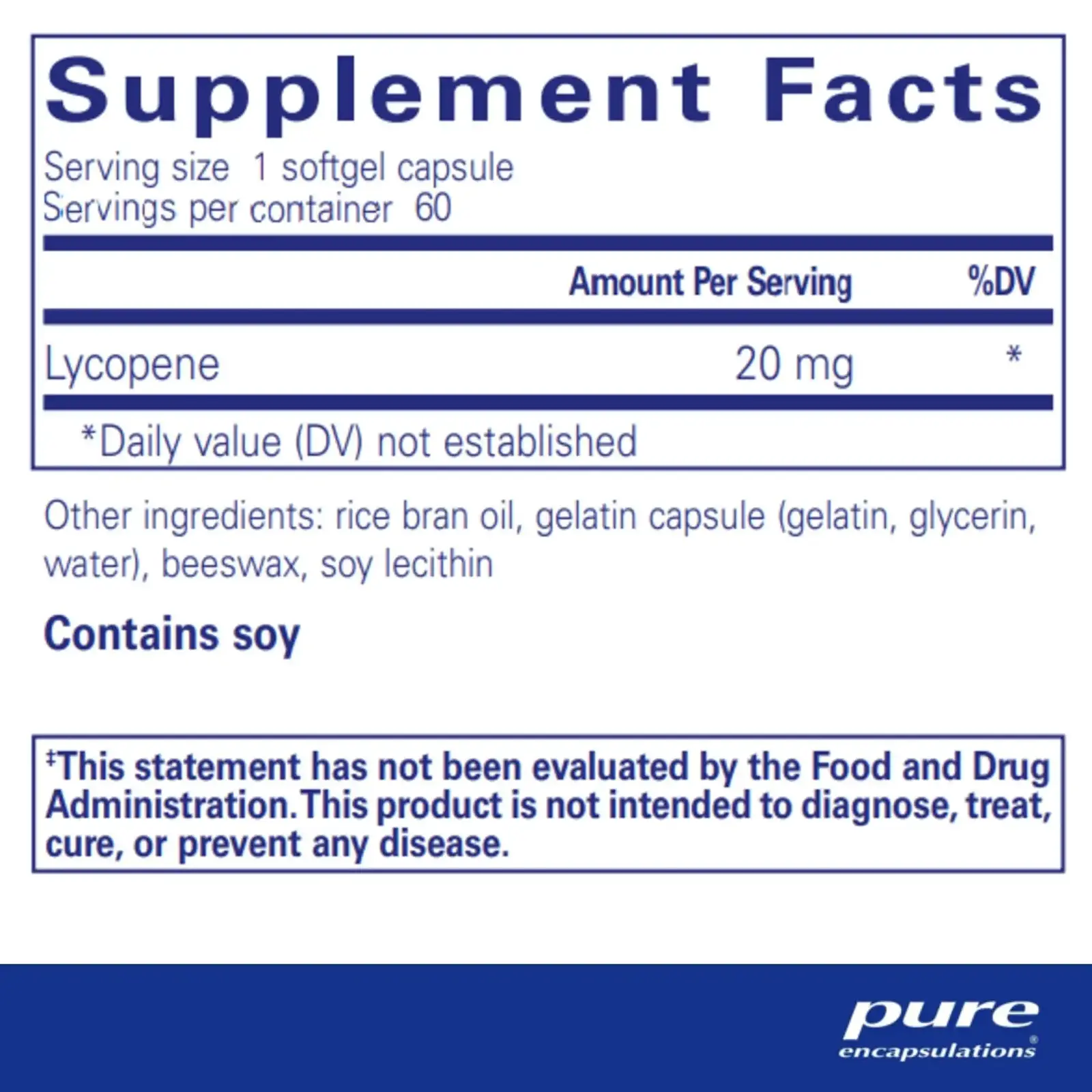 Lycopene 20 mg.